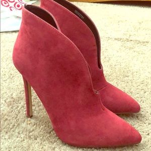 Red heeled booties.just tried on🙂